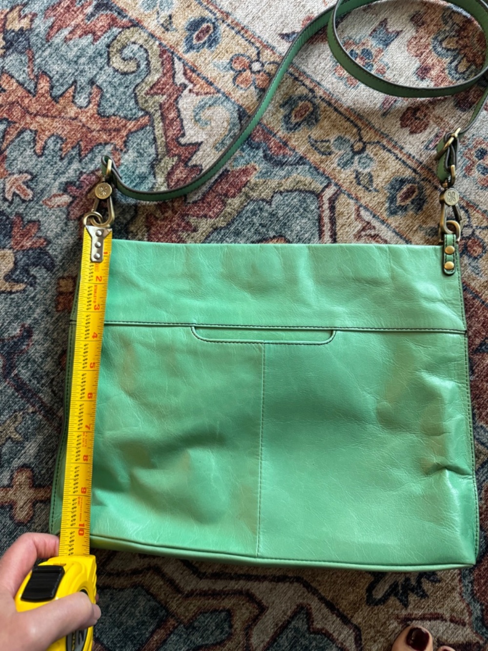 HOBO Mint Green Leather Shoulder Bag - Picture 5 of 6